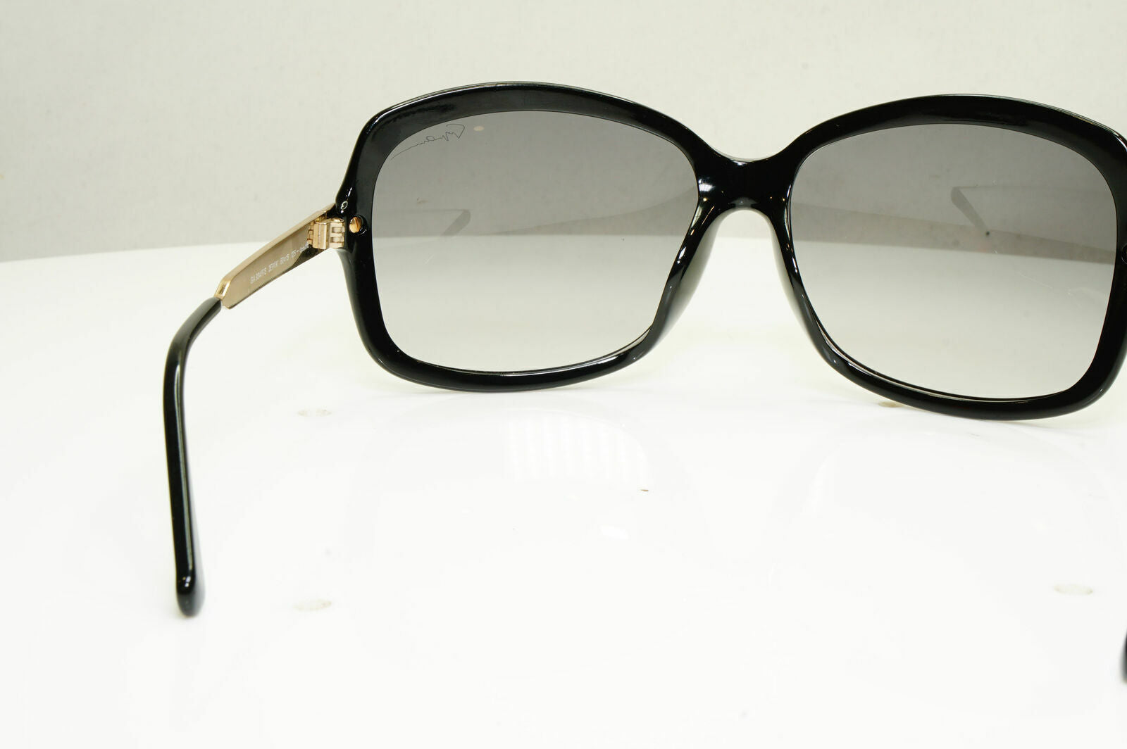 Giorgio Armani Stingray Leather Black Gold Sunglasses Womens GA 934 2E9VK 30343
