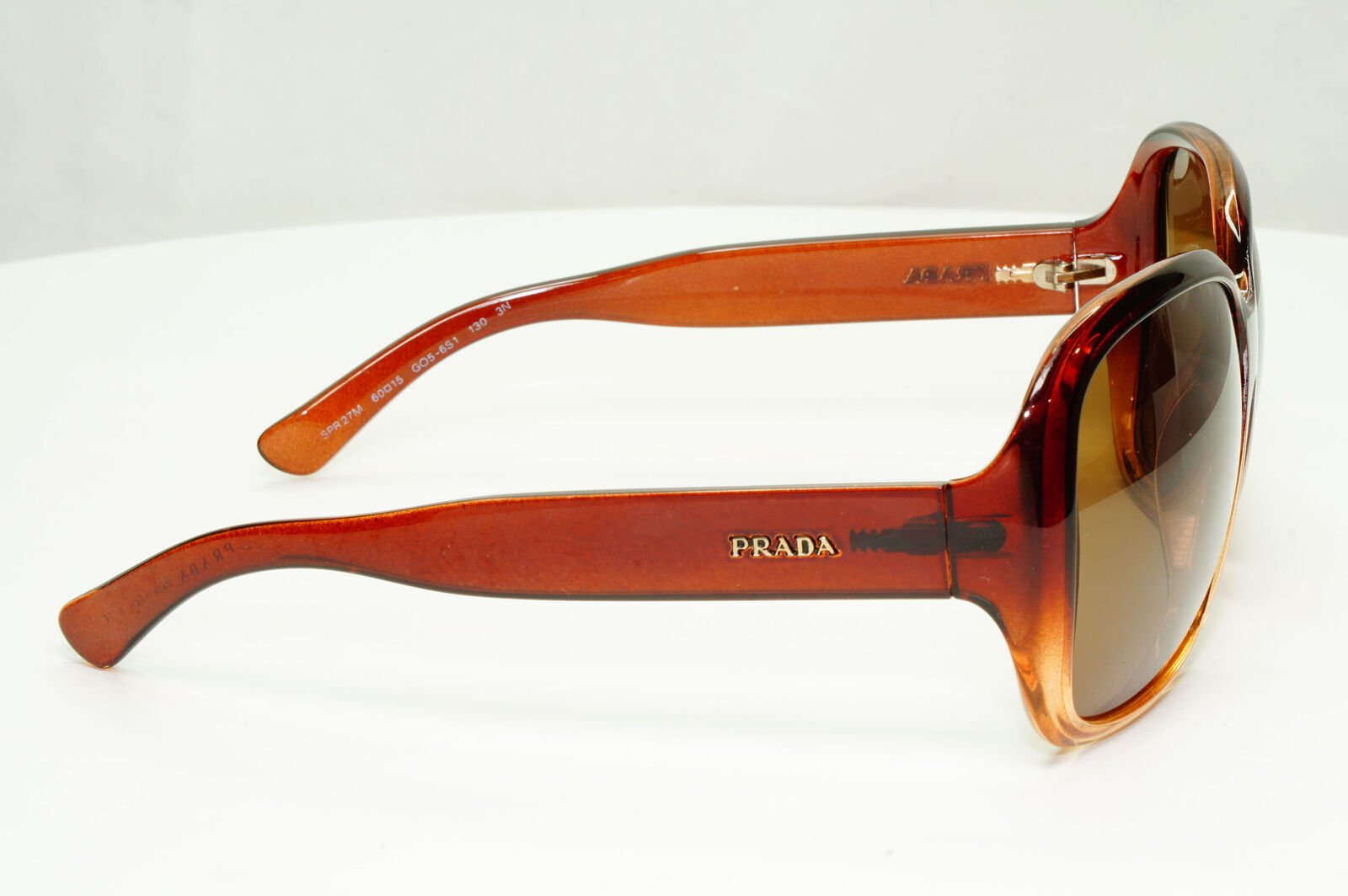 Prada 2012 Brown Sunglasses Square Large Transparent PR27MS SPR 27M GO5-6S1