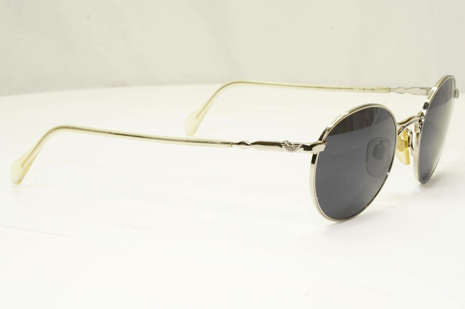Emporio Armani 1997 Vintage Sunglasses Mens Womens Round Silver Black 059-S 707