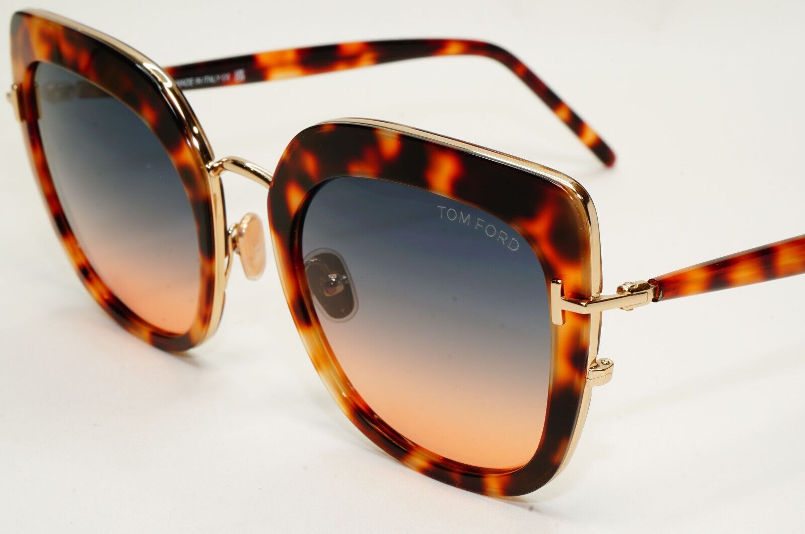 Tom Ford Sunglasses Virginia Brown Gold Havana Grey Gradient FT0945 TF 945 53P