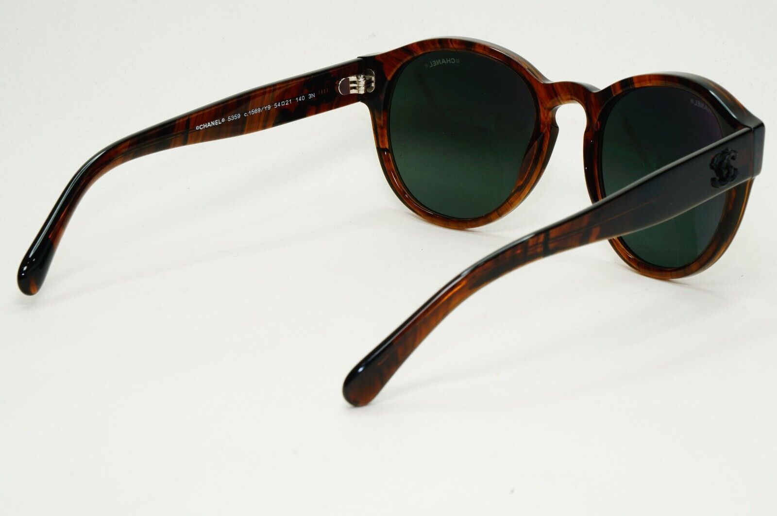 Chanel Sunglasses Brown Marble Gradient Teal Designer 5359 c.1569/Y9 54mm