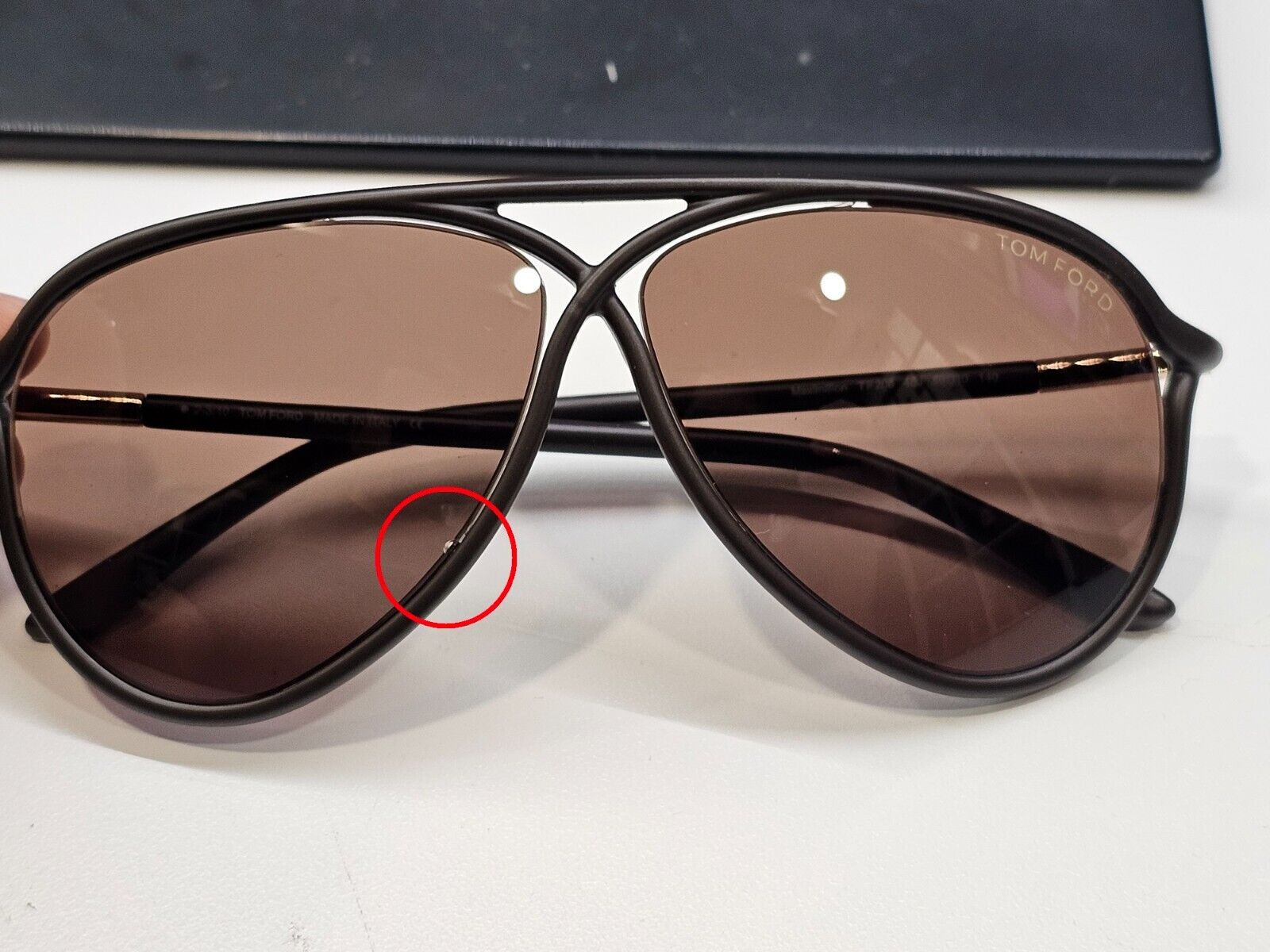 Tom Ford Sunglasses Maximillion Dark Brown Pilot Gold FT0206 TF 206 48J 59mm [a]