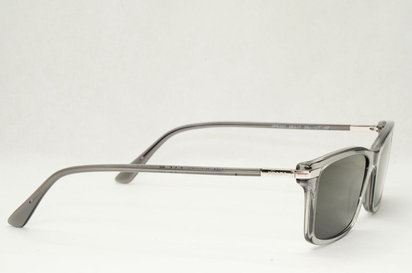Prada Sunglasses Black Grey Transparent Crystal PR03YV VPR 03Y 08U-1O1 56mm