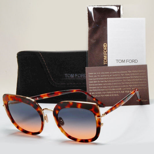 Tom Ford Sunglasses Virginia Brown Gold Havana Grey Gradient FT0945 TF 945 53P