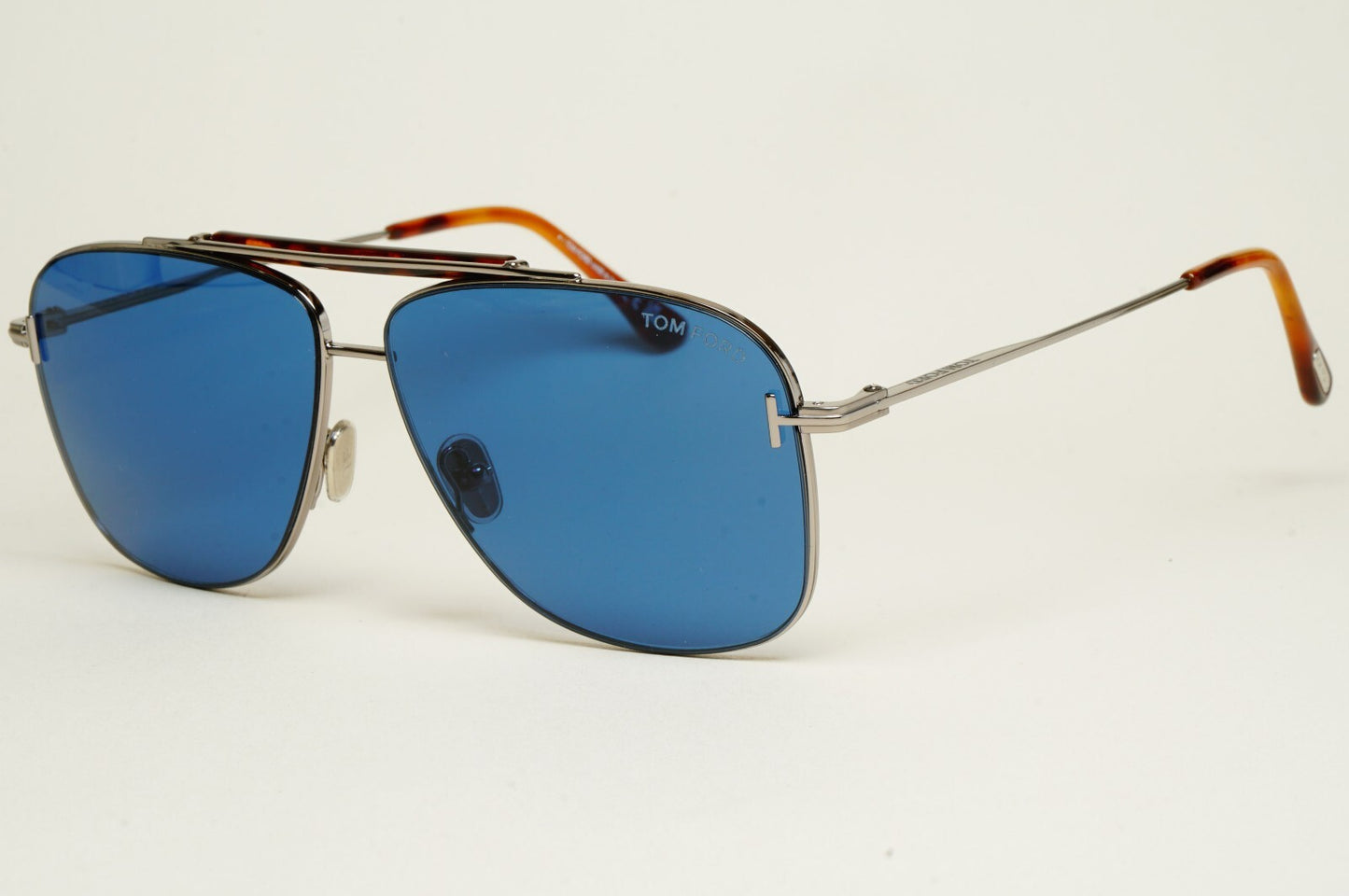 Tom Ford Sunglasses Jaden Blue Ruthenium Navigator Pilot FT1017 TF 1017 14V