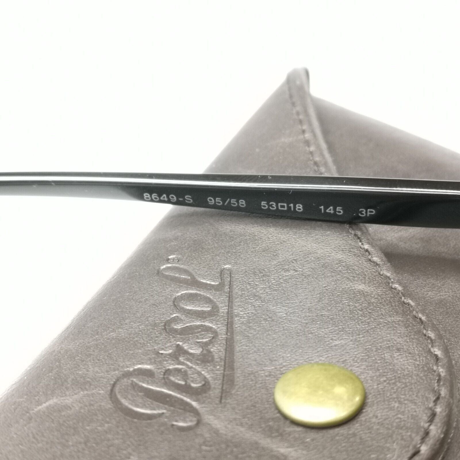 Persol Sunglasses 2015 Polarized Black Green Grey Silver 8649-S 95/58 53mm