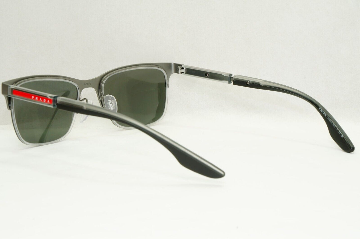 Prada Sunglasses Polarized Grey Silver Mirror Square PS55OV VPS 55O DG1-1O1 52mm