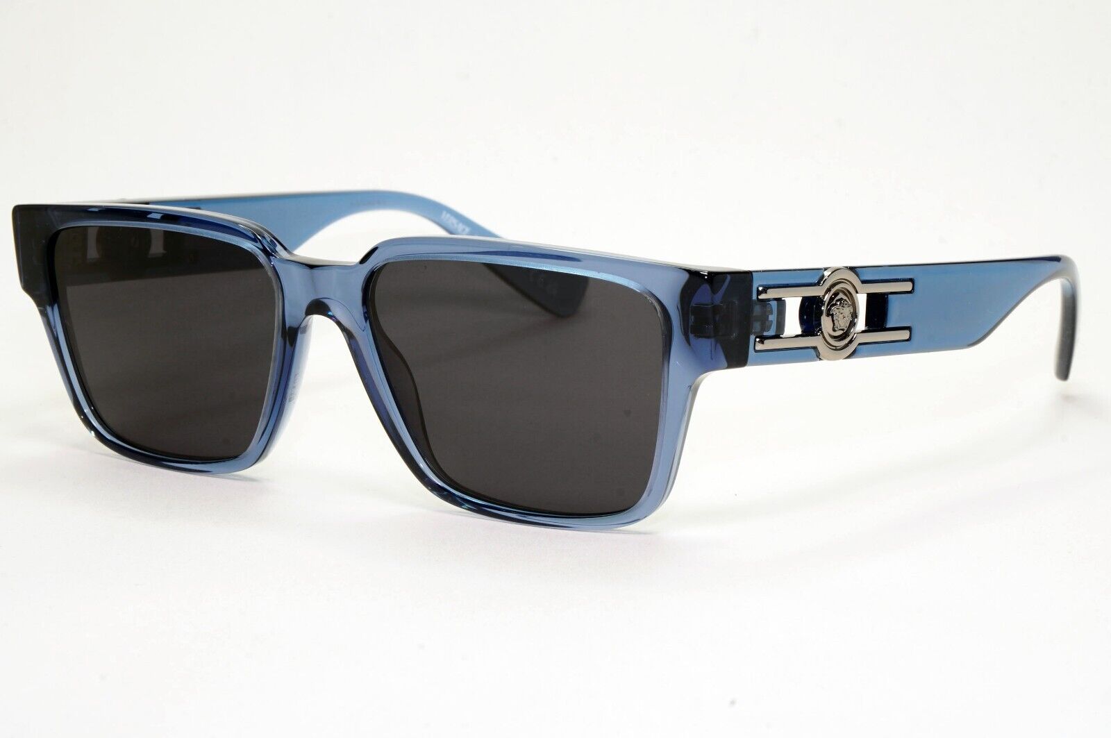 Versace Sunglasses Black Blue Transparent Square Medusa MOD VE 3346 5292 53mm