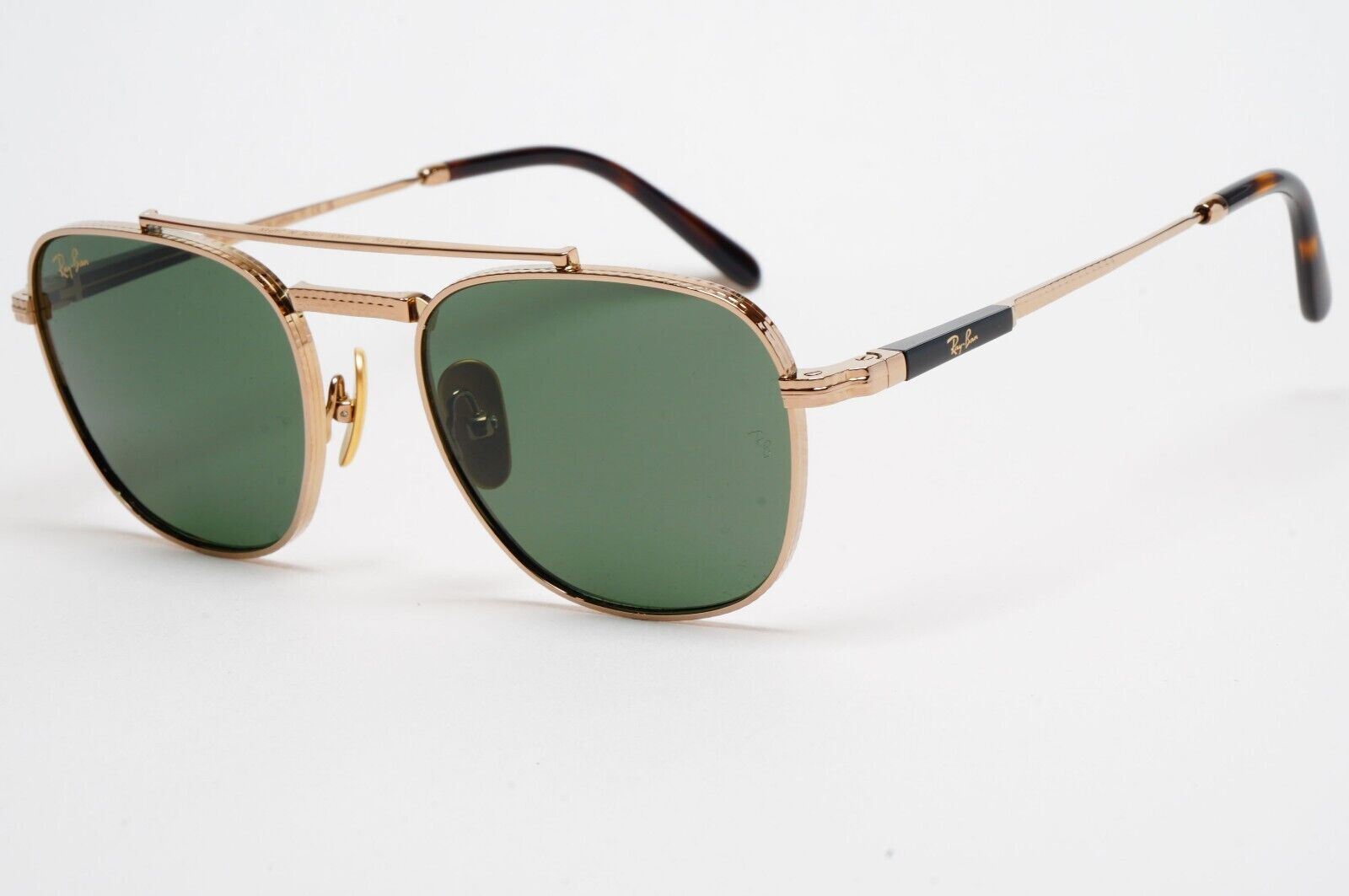 Ray-Ban Sunglasses Frank II Titanium Gold Green Square RB 8258 3138/52 51mm