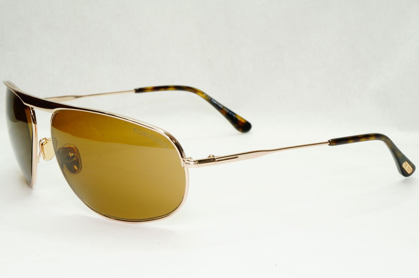 Tom Ford Sunglasses Gabe Gold Pilot Wrap Brown Metal FT0774 TF 774 28E 63mm