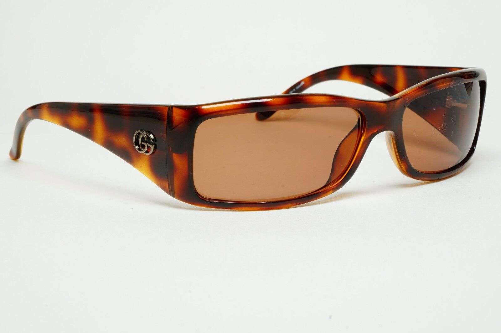 Gucci Sunglasses 1999 Vintage Brown Tortoise Wrap GG 2493/S 583 050225