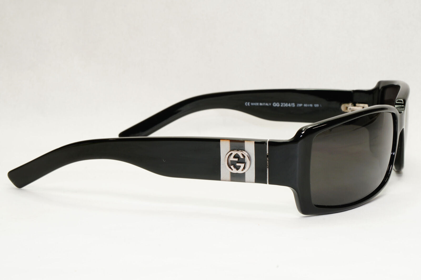 Gucci Sunglasses 2006 Vintage Black Rectangle Square Retro GG 2564/S Z8P 131223