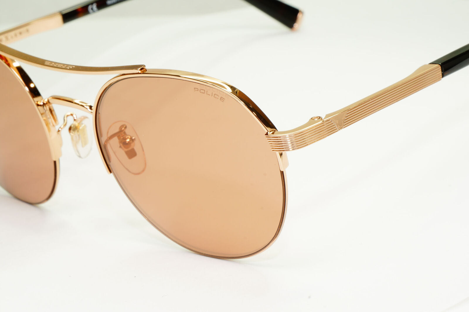 Police Lewis Hamilton F1 Sunglasses Gold Copper Mirror Round SPL A24 COL 8FCC