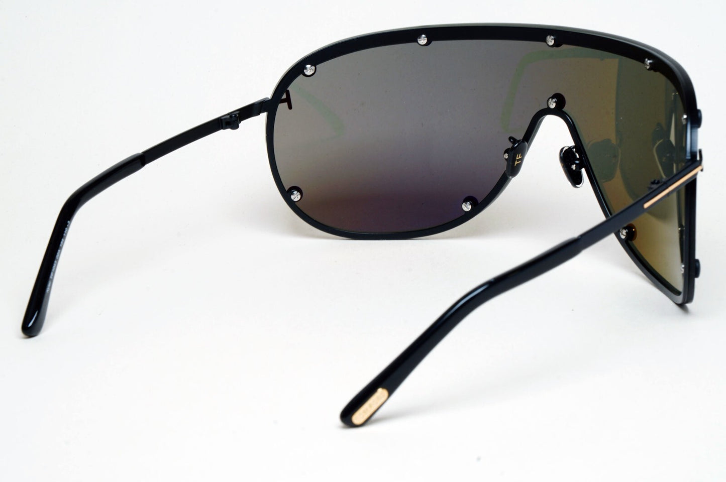 Tom Ford Sunglasses Kyler Black Grey Gold Shield Visor FT1043 TF 1043 02A [a]