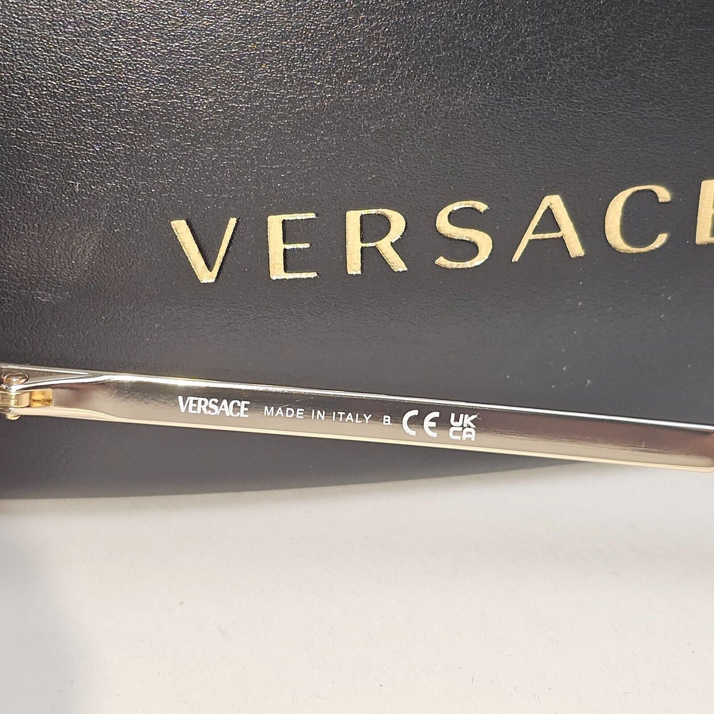 Versace Sunglasses Black Gold Medusa Square Grey Gradient MOD VE 4348 GB1/11