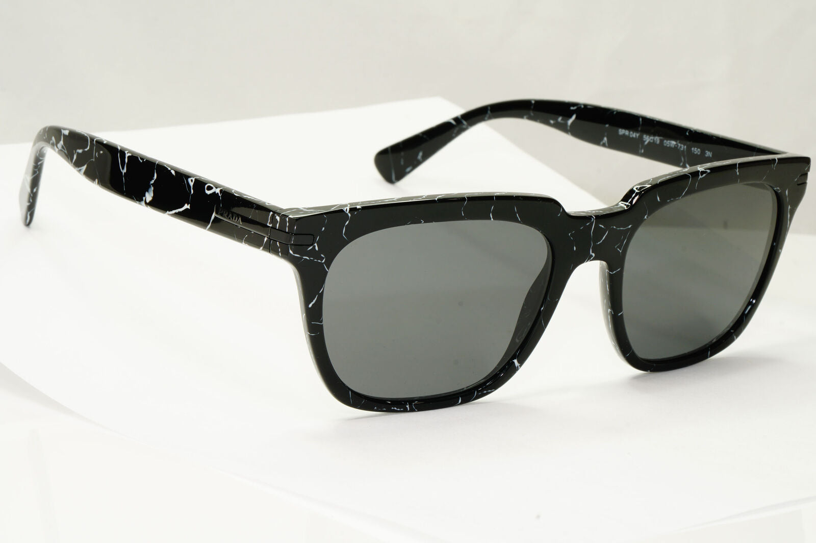 Prada Black Marble Sunglasses Lightning Mens Square PR04YS SPR 04Y 05W-731