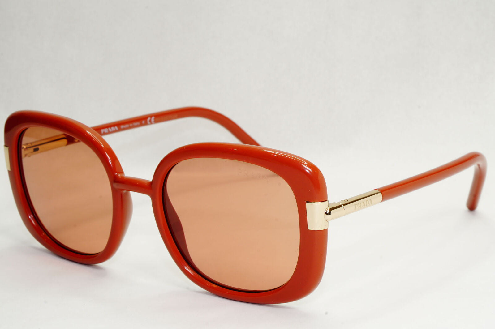 Prada Sunglasses Brown Square Gold PR04WS SPR 04W VAM-1P1 53mm
