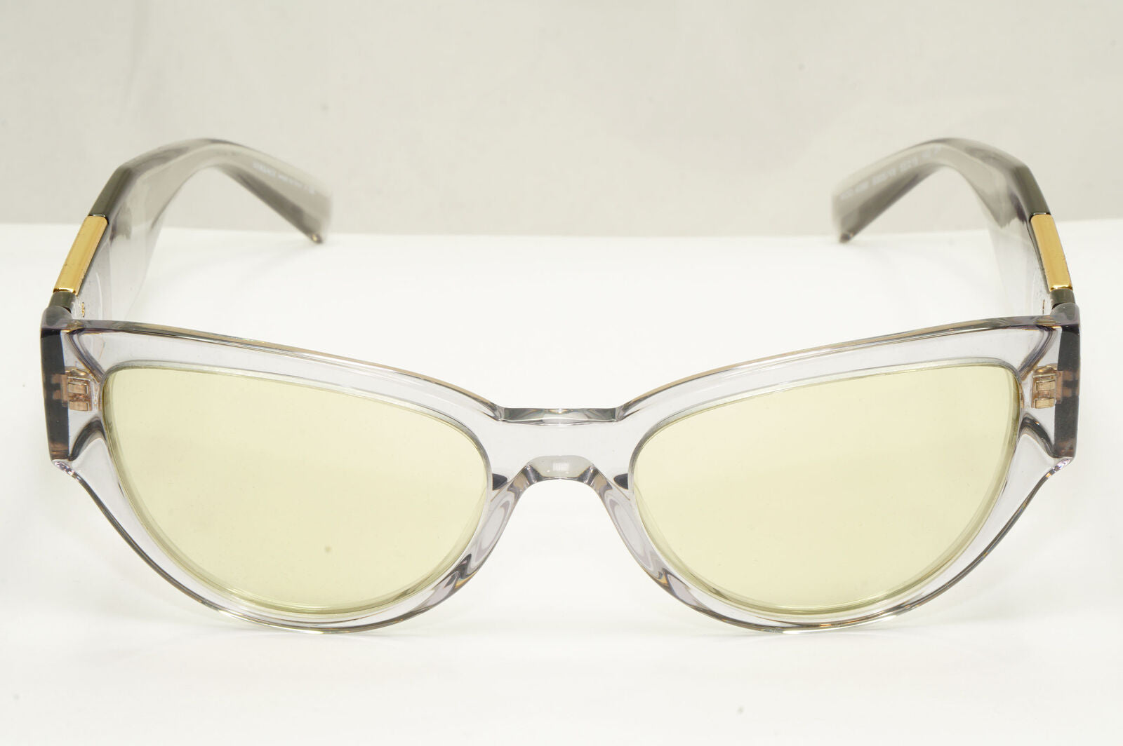 Authentic Versace Womens Clear Gold Big Medusa Logo Sunglasses 4398 5305/V9