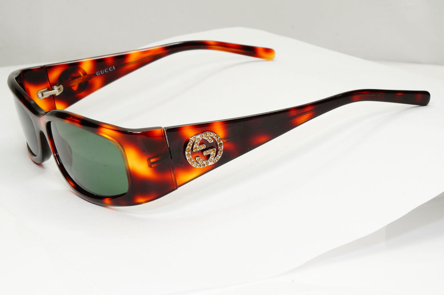 Gucci 1999 Vintage Sunglasses Brown Green Tortoiseshell GG 2526/S 05D 071222