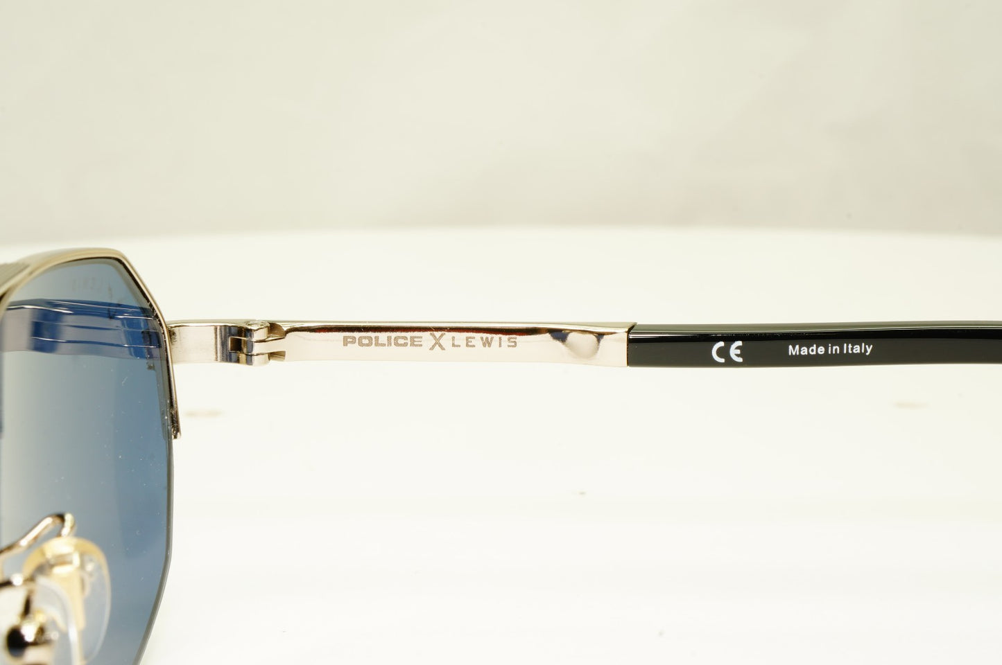 Police Lewis Hamilton F1 Sunglasses Gold Blue Square Metal SPL A25 COL 0594 [A]