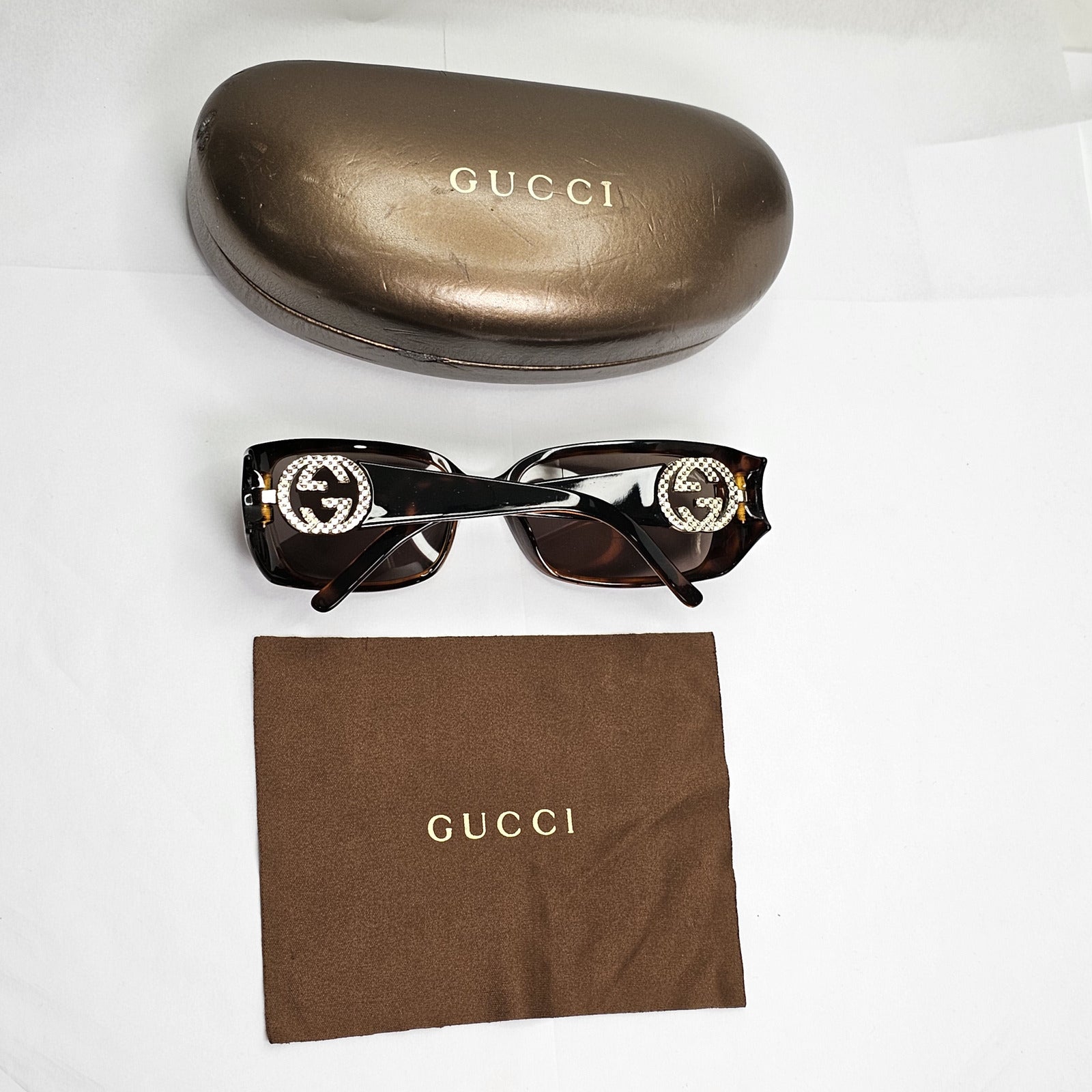 Gucci Sunglasses 2012 Brown Gold Tortoiseshell Square GG 3504/S 79104 120124