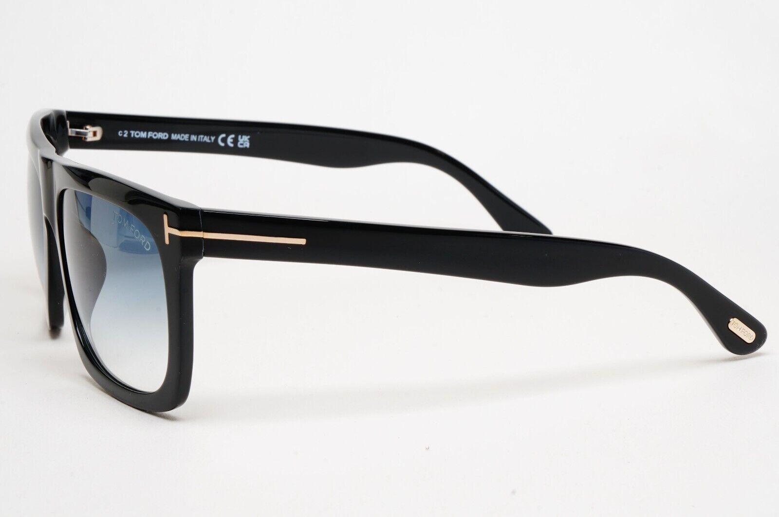 Tom Ford Sunglasses Morgan Black Glossy Blue Square FT0513 TF 513 01W 57mm