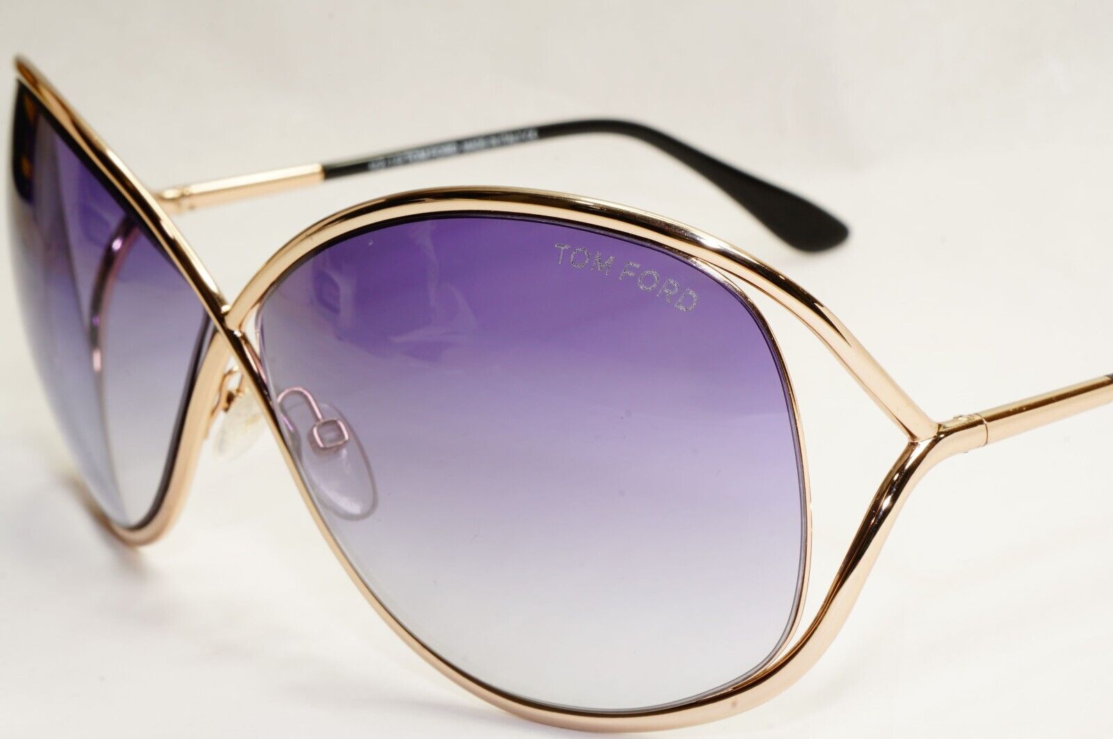 Tom Ford Sunglasses Miranda Gold Dark Purple Grey Gradient FT0130 TF 130 28B
