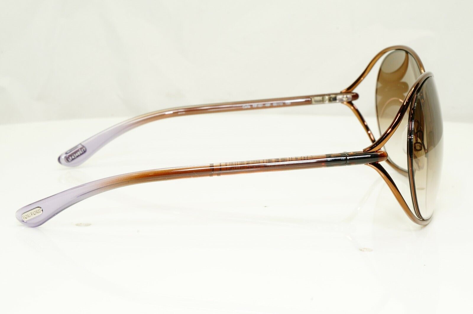 Authentic TOM FORD Womens Sunglasses Shiny Bronze Brown Carla TF157 48F 34462