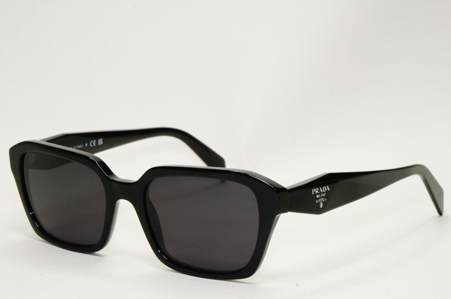 Prada Sunglasses Symbole Glossy Black Square PR14ZV VPR 14Z 1AB-1O1 52mm