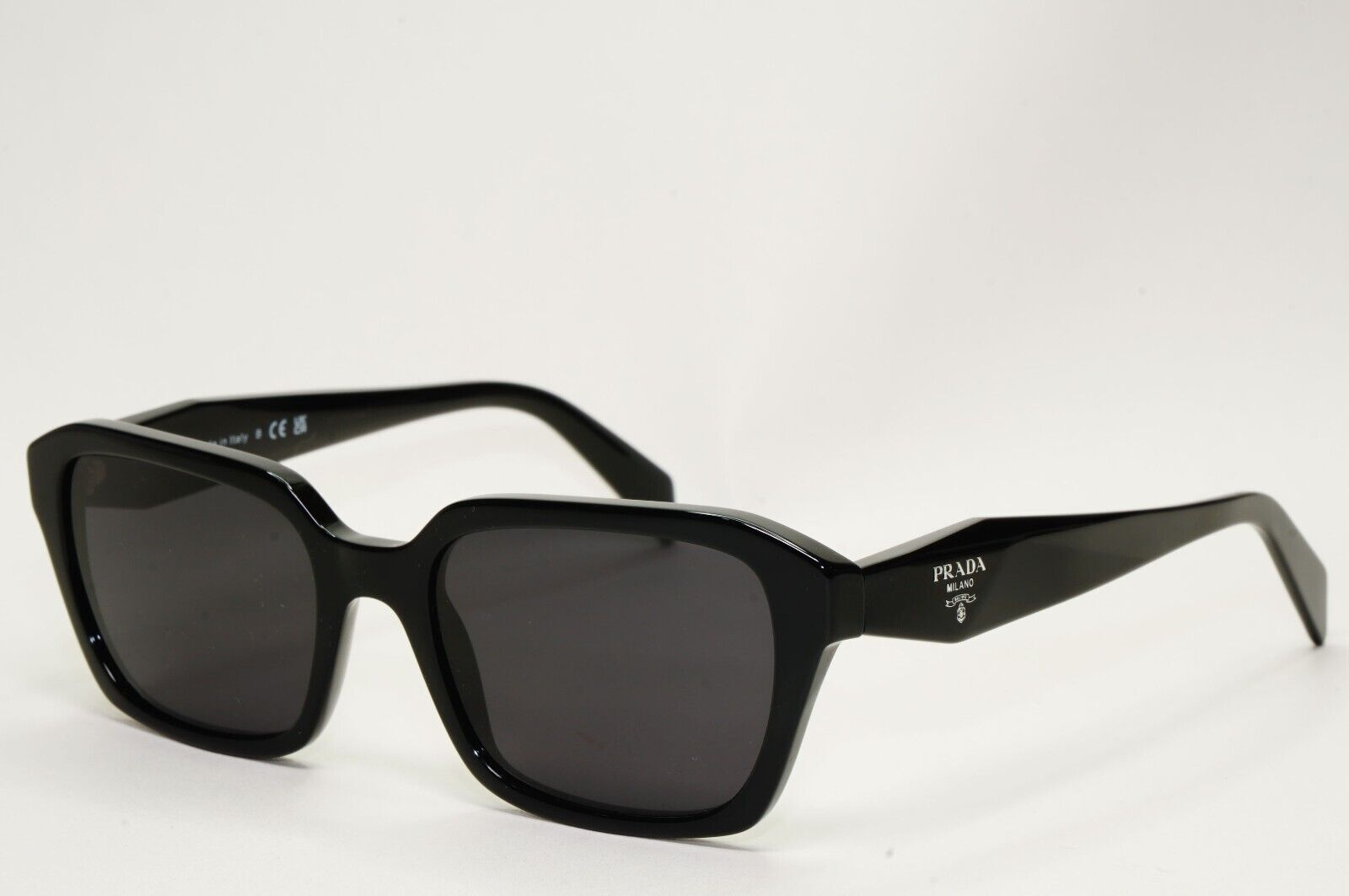 Prada Sunglasses Symbole Glossy Black Square PR14ZV VPR 14Z 1AB-1O1 52mm