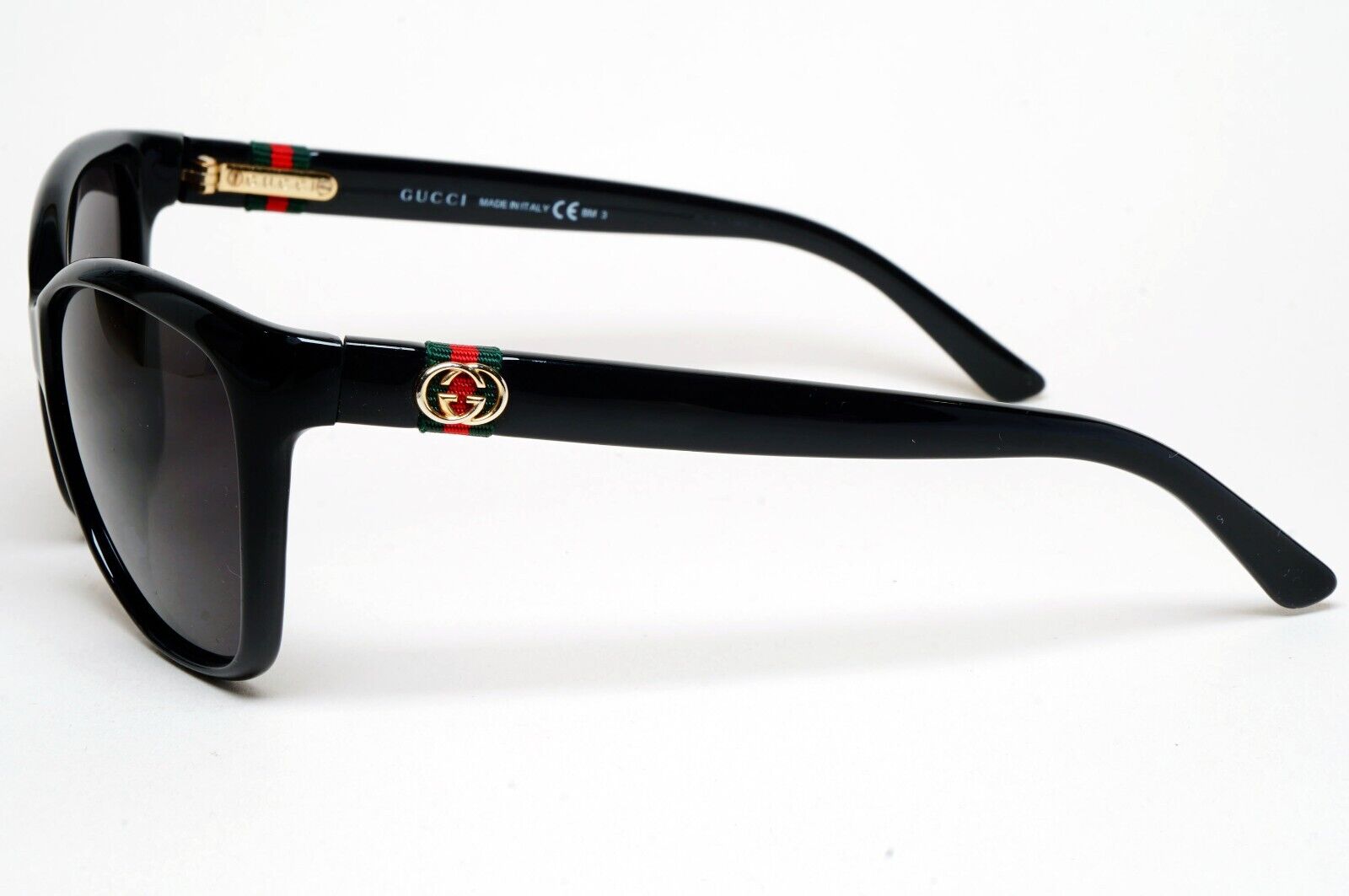 Gucci Sunglasses 2012 Vintage Ribbon Black Gold GG 3645/S D28WJ 56mm 220125