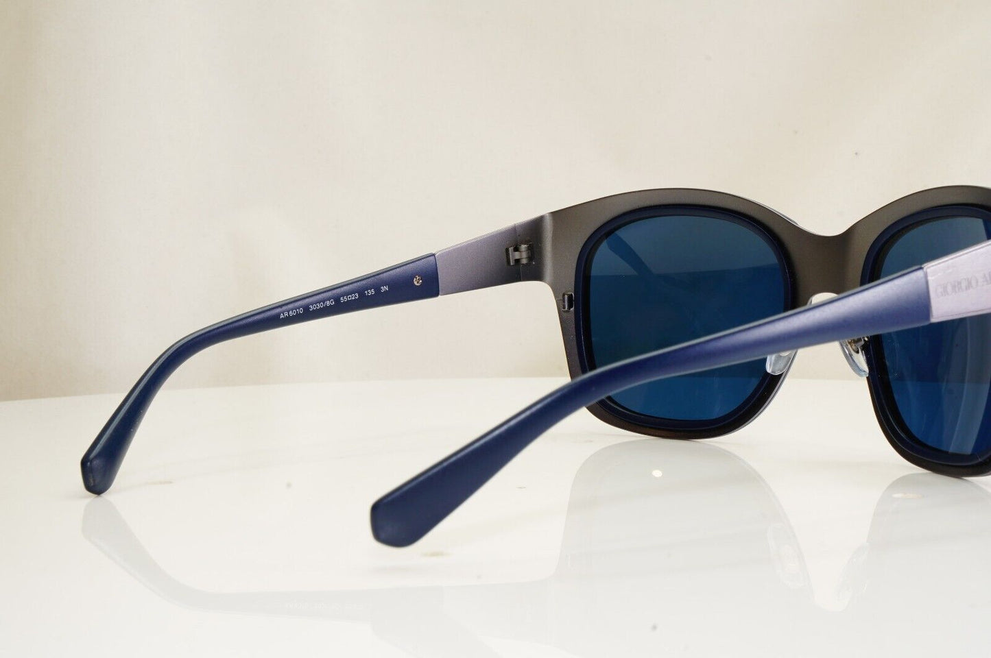 Giorgio Armani Sunglasses Blue Dark Navy Square Womens AR 6010 3030/8G 26998