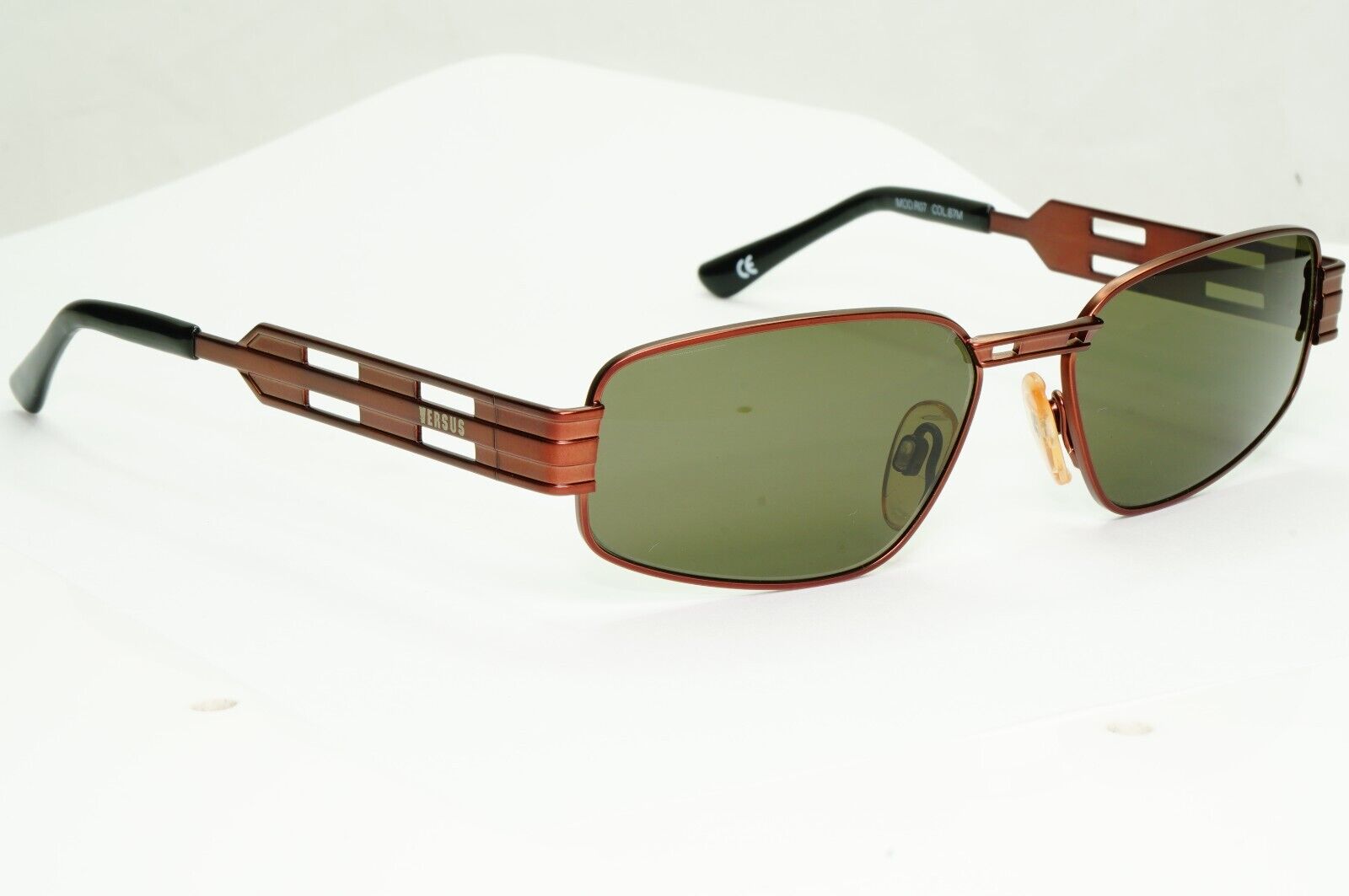 Versus Gianni Versace 1997 Sunglasses Vintage Brown Copper Green MOD R07 COL 87M