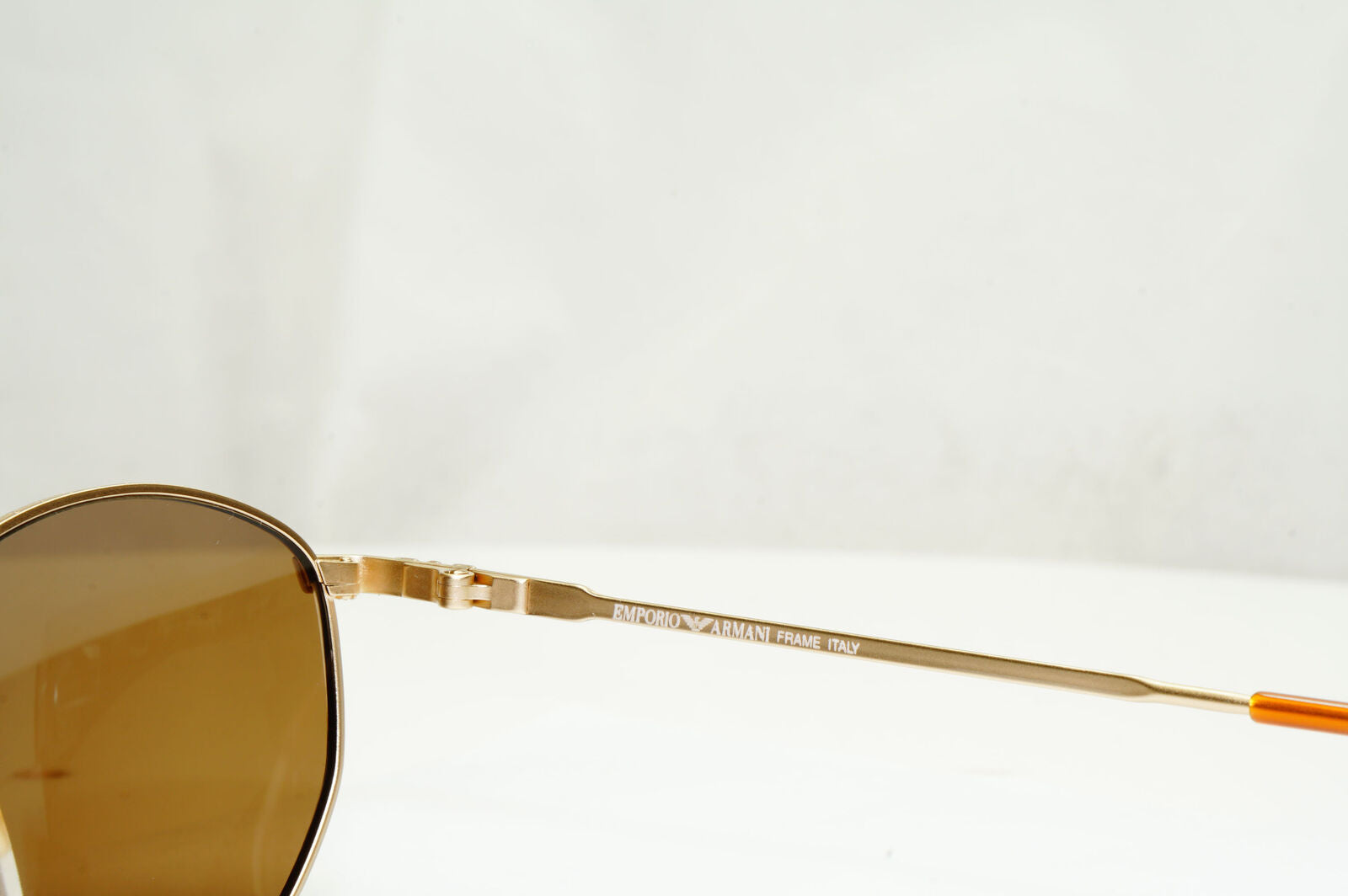 Emporio Armani Sunglasses 1997 Vintage Gold Brown Metal Round 031 703 48mm A