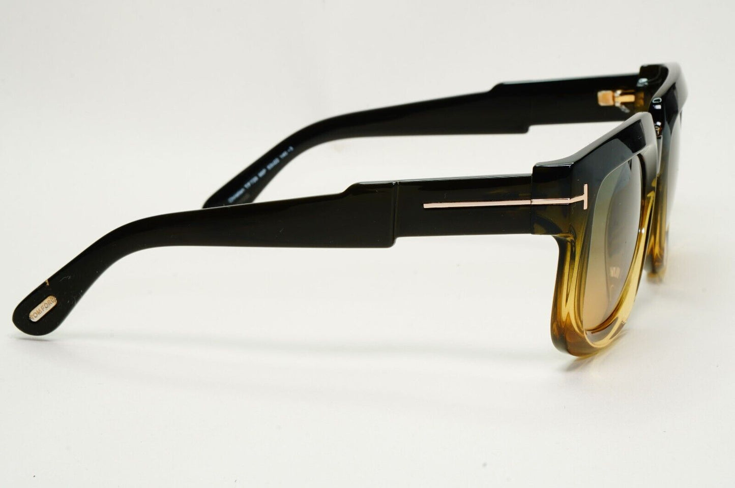 Tom Ford Sunglasses Christian Black Brown Honey Square FT0729 TF 729 96P 53mm