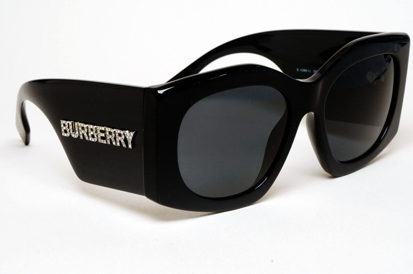 Burberry Sunglasses Madeline Black Oversized Square Large BE 4388-U 3001/87