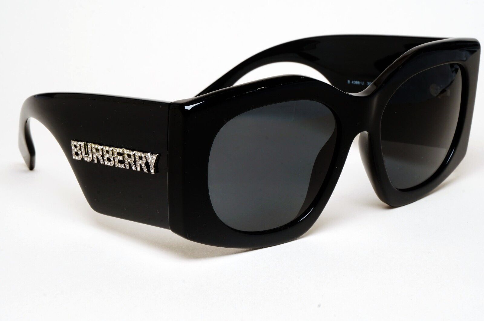 Burberry Sunglasses Madeline Black Oversized Square Large BE 4388-U 3001/87