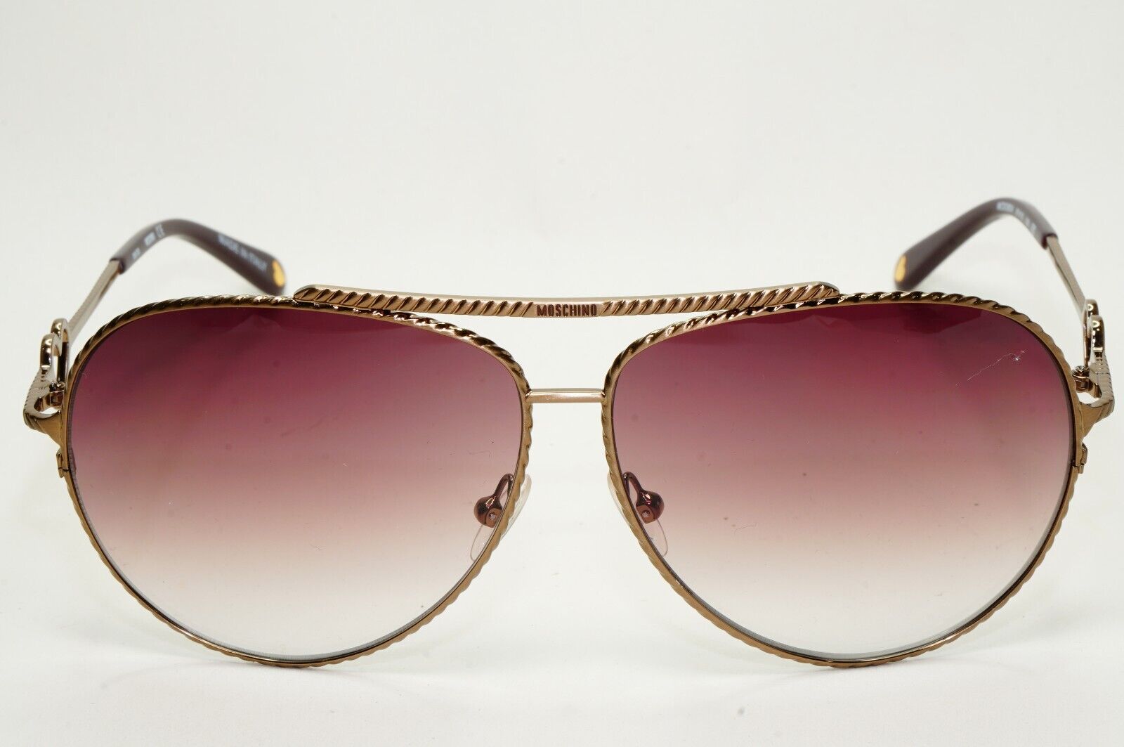 Moschino Sunglasses 2005 Vintage Pilot Bronze Brown Gradient MO538 04 101124
