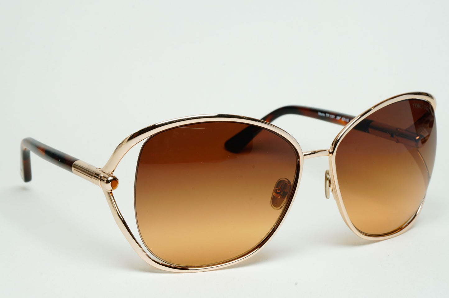 Tom Ford Sunglasses Marta Gold Brown Gradient Square FT1091 TF 1091 28F 62mm