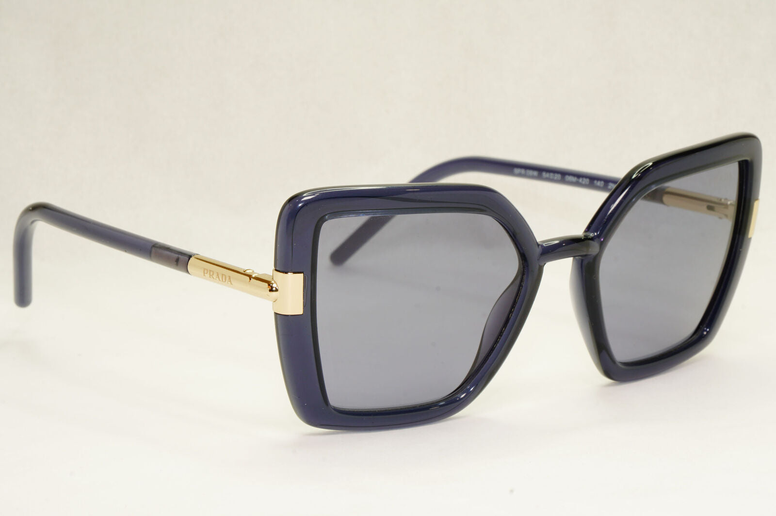 Prada Sunglasses Blue Crystal Square Gold Transparent PR09WS SPR 09W 06M-420