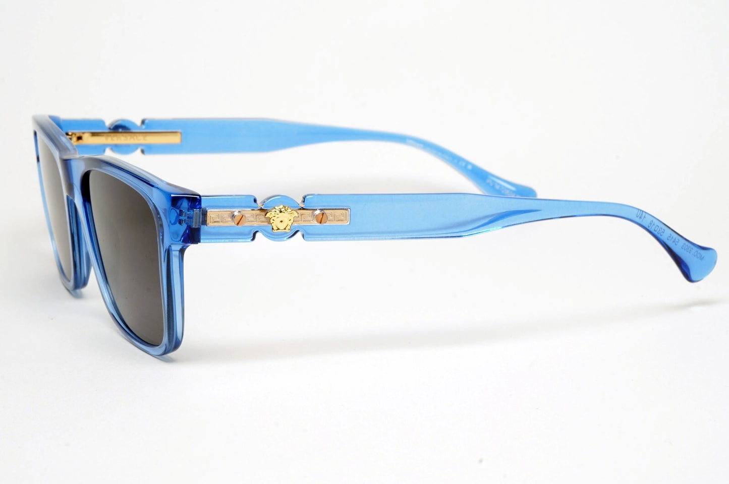 Versace Sunglasses Black Blue Transparent Gold Medusa MOD VE 3303 5415 53mm