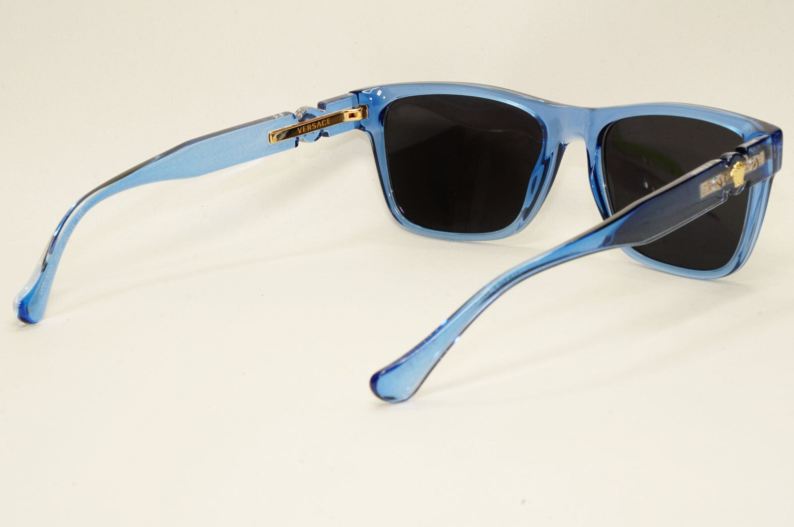 Versace Sunglasses Black Blue Transparent Gold Medusa MOD VE 3303 5415 55mm