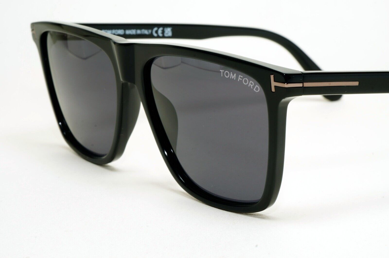 Tom Ford Sunglasses Fletcher Black Glossy Grey Smoke FT0832-N TF 832-N 01A 57mm