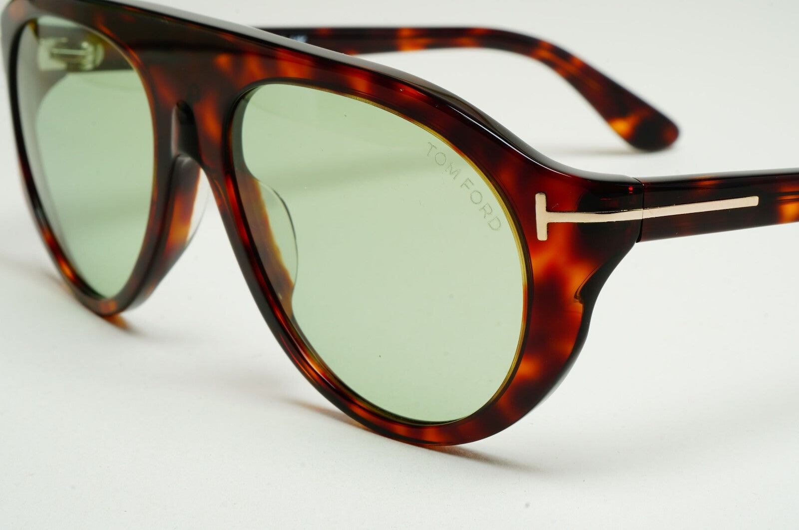 Tom Ford Sunglasses Rex-02 Photochromic Green Brown Tortoise FT1001 TF 1001 54N