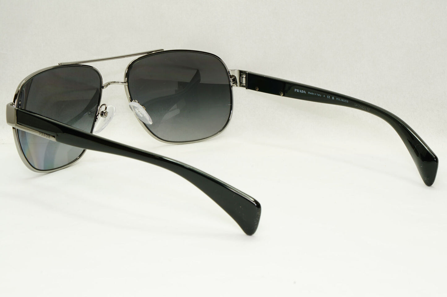 Prada Sunglasses Polarized Black Grey Gradient Gunmetal PR52PS SPR 52P 5AV-5W1