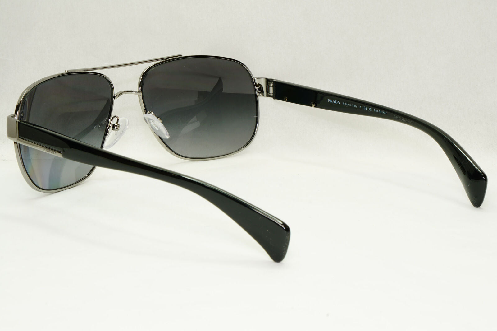Prada Sunglasses Polarized Black Grey Gradient Gunmetal PR52PS SPR 52P 5AV-5W1
