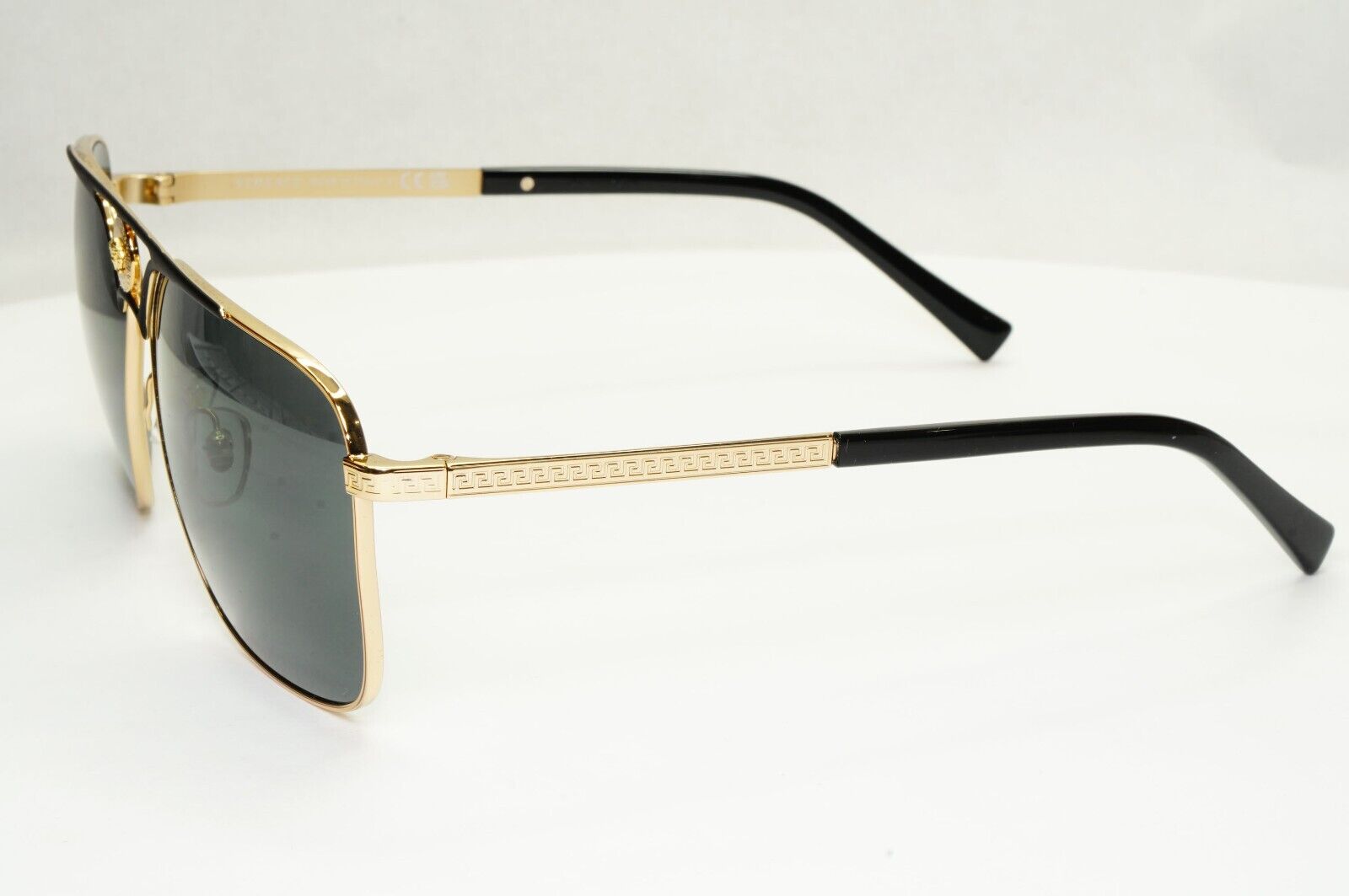 Versace Sunglasses Gold Black Medusa Square Metal MOD 2238 1436/87