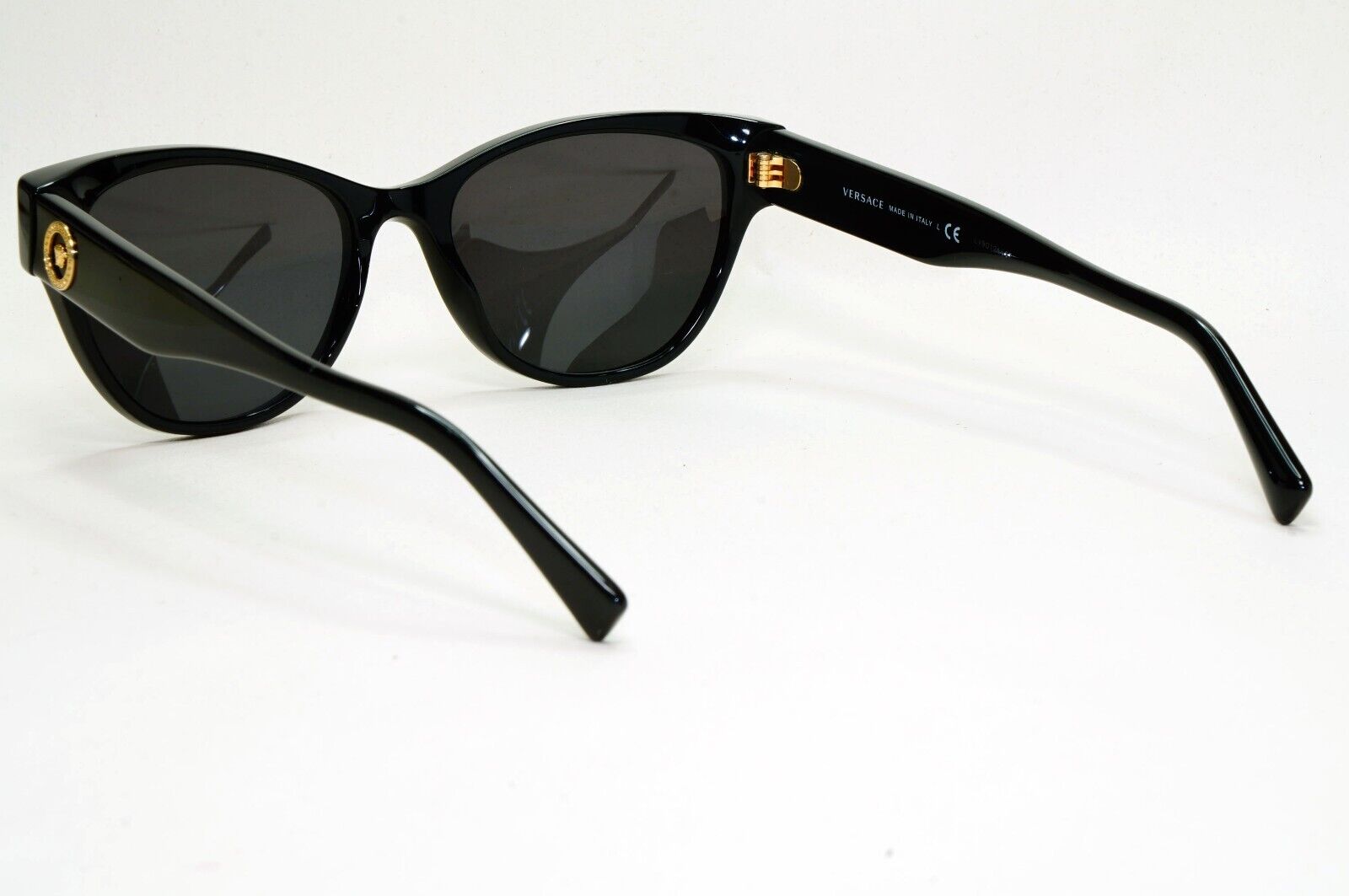 Versace Sunglasses Black Gold Medusa Cat Eye MOD VE 3287 GB1 53mm