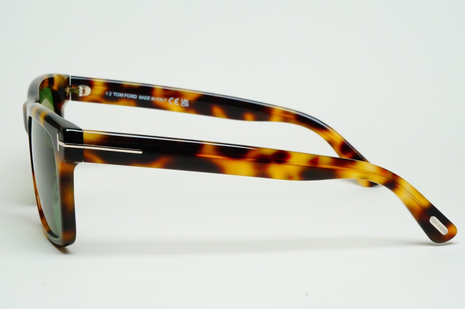 Tom Ford Sunglasses Buckley-02 Brown Tortoise Green Square FT0906 TF 906 53N