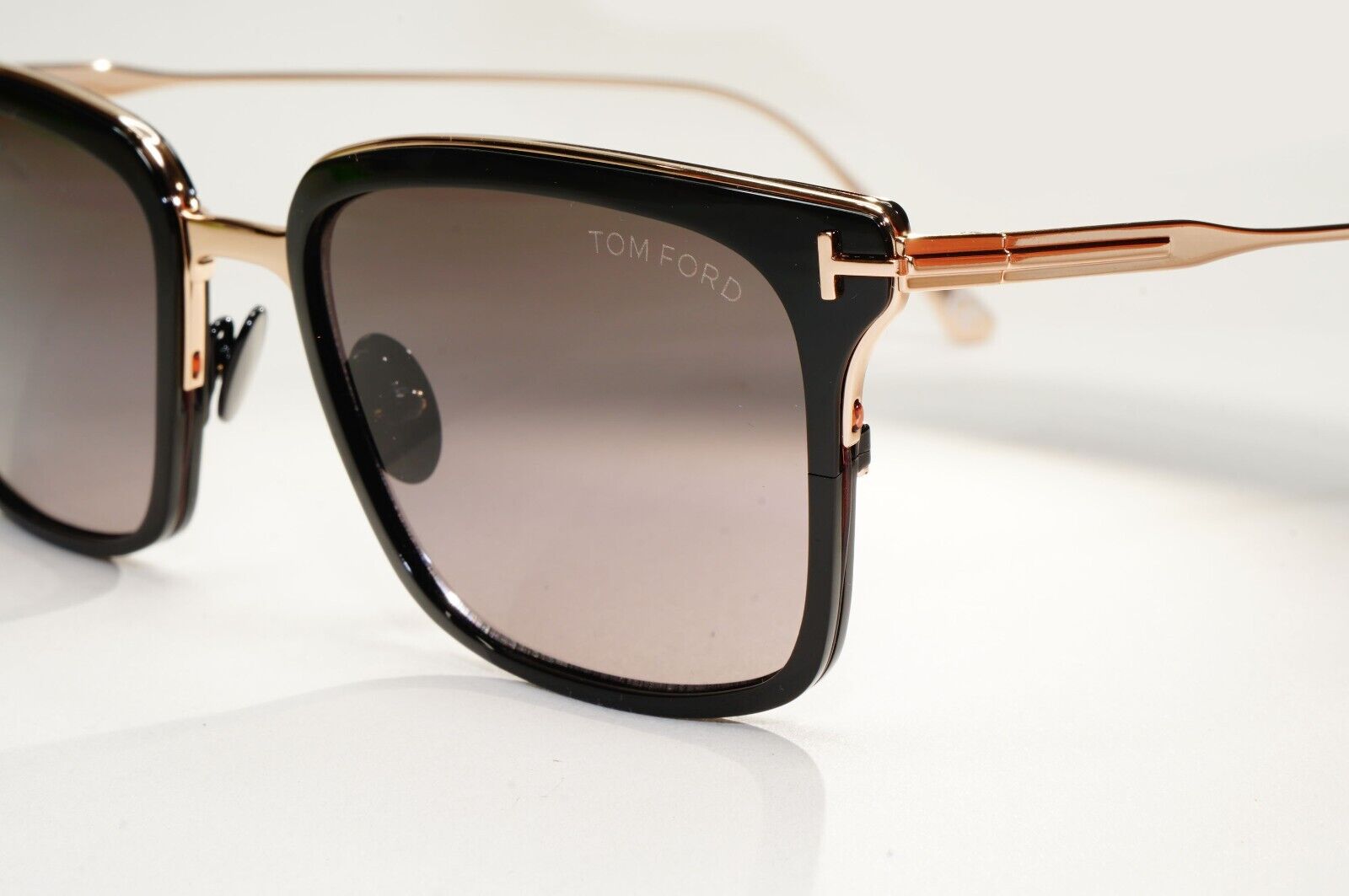 Tom Ford Sunglasses Hayden Titanium Black Gold Grey Square TF 831 01K FT0831